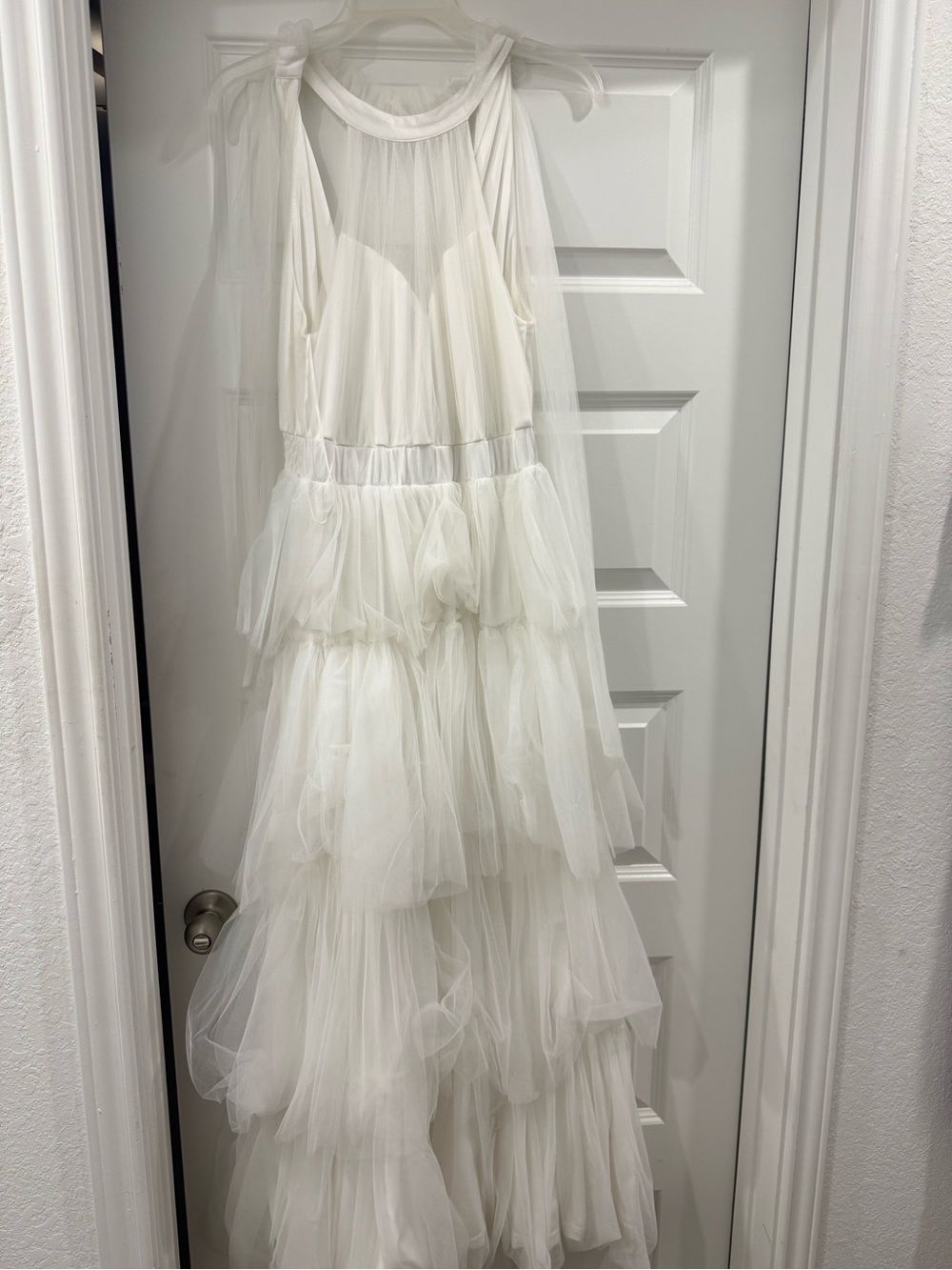 White Tulle Tiered Women’s Dress